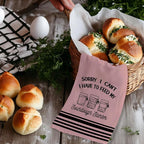 Funny Sourdough Baking Kitchen Towels, Gifts for Sourdough Bakers Tea Dish Towels for Kitchen, Baking Lover Gifts Decorative Hand Towels, 16x24 Inch Pink Background