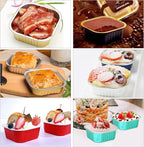 LNYZQUS 10oz/80pack Mini Cake Baking Pans with Lids, 4”X4” Small Cake Pan Foil Brownie Muffin Tins, Square Disposable Ramekins Cupcake Baking Cups Dessert Cheesecake Containers-White