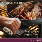 Anolon Advanced Home Hard-Anodized Nonstick Skillets (2 Piece Set- 10.25-Inch & 12.75-Inch, Moonstone)