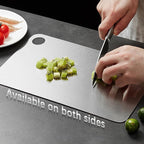 ZERRO Titanium Cutting Board, 100% Pure Titanium Cutting Boards for Kitchen Double Sided Food Grade Hygiene & Durability Titanium Chopping Cutting Board for Meat Veggies Fruits,11.4"x7.87"