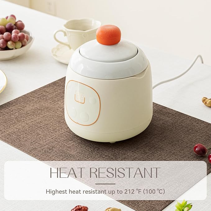 Romanstile Vinyl Placemats Set of 4-12 X 18 Inch - Heat Resistant Place Mats 100% Waterproof Oilproof Wipeable Reversible Faux Leather Table Mats for Kitchen/Dining/Party/Outdoor, Brown