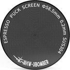 MHW-3BOMBER 58mm Espresso Puck Screen - 0.2mm Ultra Thin Espresso Puck - Metal Reusable Coffee Filter for Portafilter Basket 58mm - Puck Screen with Titanium Coating FG5642-OS