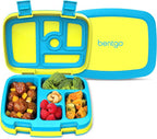 Bentgo Kids Bento-Style 5-Compartment Leak-Proof Lunch Box - Ideal Portion Sizes for Ages 3 to 7 - Durable, Drop-Proof, Dishwasher Safe, PFAS & BPA-Free & Made with Food-Safe Materials (Citrus Yellow)