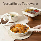 KIKCOIN Ceramic Nonstick Pots and Pans Set - Cookware Set with Detachable Handle - 25 Pack Stackable Cooking Set for RV Kitchen, with Frying Pans, Steamer - Induction/Dishwasher/Oven Safe, PFOA Free