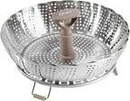 Oster Sangerfield Stainless Steel Expandable Steamer Insert 7 to 10.5 Inches – Adjustable Kitchen Cookware Accessory for Steaming