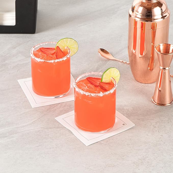 Restaurantware-Vetri 10 Ounce Old Fashioned Glasses, 6 Dishwashable Whiskey Glasses - No-Lead, Durable, Clear Glass Tumblers For Scotch, For Drinking Liquor, Cocktail, Bourbon, Cognac, And More