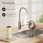 Ultrean Electric Pepper Grinder, Rechargeable Salt and Pepper Grinder with 6 Adjustable Coarseness, LED Light, One-Hand Automatic Operation, Cream