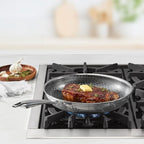 Cuisinart FusionElite+ Nonstick Tri-Ply Stainless Steel Skillet, 10″ Skillet Frying Pan with PURELYSEAR Ceramic Nonstick Technology, Scratch Proof, Cool Grip Handles, Dishwasher Safe