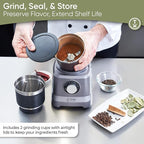 Commercial Electric Spice Grinder 750W - Heavy Duty Stainless Steel Herb Grain Coffee Grinder with Timer Pulse Mode - 2 Cups for Masalas Seeds Nuts Kitchen Use