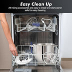 Aucma Stand Mixer, 900W 8QT Large Kitchen Mixer, Kitchen Electric Mixers with Dough Hook, Wire Whip & Beater (Black, 8QT)