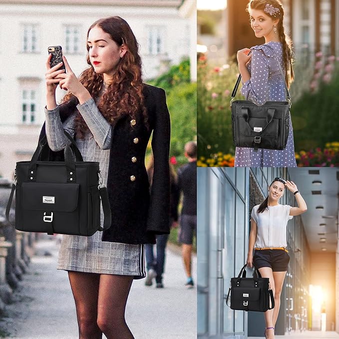 Weitars Insulated Lunch Bag for Men Women,Leak Proof Lunch Box for Work,Extra Large Lunch Tote Bag With Removable Shoulder Strap with Side Pockets,Reusable Lunch Cooler Purse For Picnic Hiking