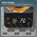 Greater Goods 0.1g Precision Coffee Scale with Timer – 3kg Digital Scale for Pour-Over, Espresso, French Press, Kitchen Use (Stone Blue)