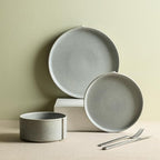 Stone Lain Bao 24-Piece Dinnerware Set Stoneware, Blue-Grey