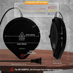 25W Electric Candle Warmer for Coffee Mugs, 75℃ Heating & Auto Shut-Off, Spill-Proof Desk Warmer for Beverages (White) (Black)