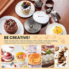 12-Piece 304 Stainless Steel Biscuit Cutter Set - Round Cookie Cutters for Baking (1/2/3/4/5 Inch) with Storage Box, Dough Pastry Cake Circle Cutting Ring Molds, Non-Rust & Dishwasher Safe