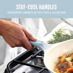 GreenLife 8 Piece Ceramic Nonstick Cookware Set, Induction Suitable Non Toxic PFAS-Free Pots & Pans, Dishwasher Safe, Cooking Set, Stock Pot, Saucepans & Frying Pans, Kitchen Cooking, Light Blue