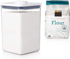OXO Good Grips POP Container - Airtight Food Storage - Big Square Medium 4.4 Qt Ideal for 5lbs of flour or sugar (Pack of 4)