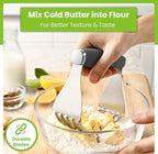 Spring Chef XL Stainless Steel Pastry Cutter Tool for Baking - Heavy Duty Dough Blender - Butter & Dough Cutter Tool with Sharp Blades - Pastry Blender for Easy Mixing - Dishwasher Safe - Gray