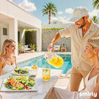 SMIRLY 64 oz Mason Jar Pitcher,Glass Pitcher with Wide Mouth,Water Jug with Double Leak Proof Lid for Iced Coffee,Hot Water,Breast Milk