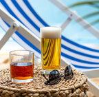 Everyday Drinking Glasses Set of 8 Drinkware Hurricane Glasses, Kitchen Glasses for Cocktail, Iced Coffee, Beer, Ice Tea, Wine, Whiskey, Water, 4 Tall Glass Cups & 4 Short Dof Drinking