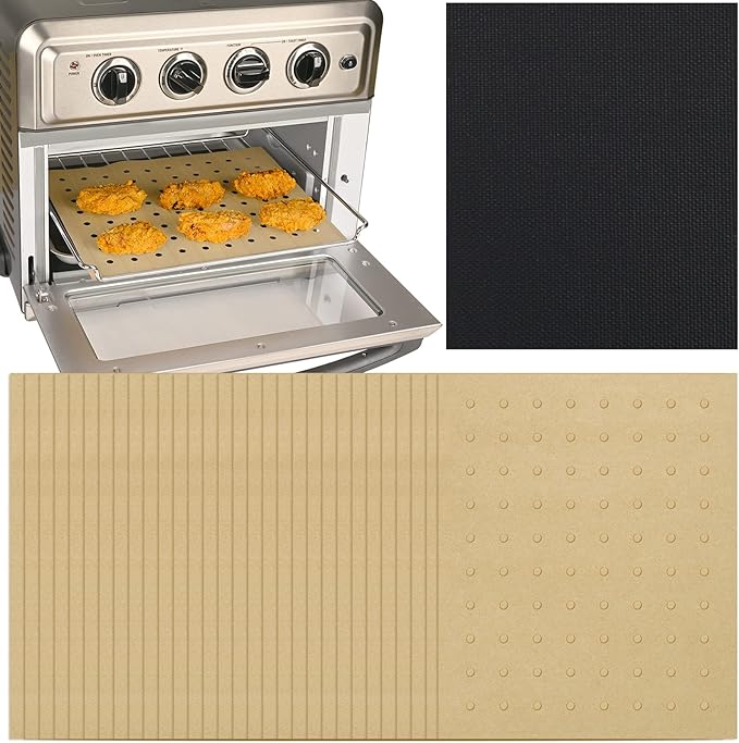 WMKGG 100 PCS Air Fryer Oven Liners, 12 x 11 inch Perforated Rectangular Parchment Paper Disposable Liners for Ninja Foodi, XL Air Fryer, Cuisinart, Breville Toaster Oven