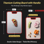 2 in 1 Pure Titanium Cutting Boards for Kitchen Chopping Board Butcher Block Kitchen Gadgets Seller 2025 First Apartment Essentials New Home Must Haves Things Stuff House Decor Housewarming Gifts