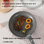 Gray Non Stick Pot and Pan Set with Removable Handle, Ceramic Cookware Set Detachable Handle, 5pcs Induction Kitchen Camping Stackable Pots Pans, Dishwasher/Oven Safe, PTFE/PFAS/PFOA Free