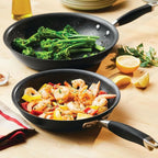 Anolon Advanced Home Hard-Anodized Nonstick Skillets (2 Piece Set- 10.25-Inch & 12.75-Inch, Onyx)