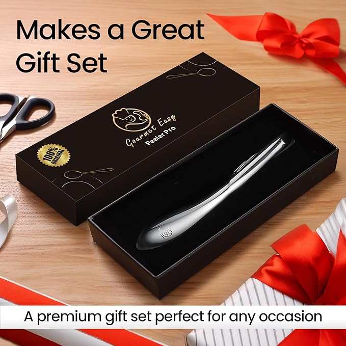 Vegetable Peeler, Premium Stainless Steel Potato Peeler, High Tensile Ultra Sharp Blade Fruit and Food Slicer, I Shaped with Ergonomic Non-Slip Handle, Dishwasher Safe with 5 Years Warranty