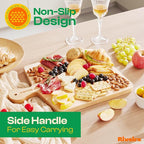 Riveira Cherry Wood Cutting Board – Gourmet Black Cherry Grandeur: 17 x 13 Wooden Cutting Board – Wooden Cutting Boards For Kitchen Decorative – Innovative Juice Grooves Cherry Wooden Chopping Board