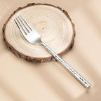 Hammered Silverware Set,Zerophilo Flatware Set 20 Pieces 18/10 Stainless Steel Cutlery Set for 4 Mirror Polished,Dishwasher Safe