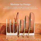 Our Place 8-Piece Essentials Complete Cookware Set - Ceramic Fry Pan Trio & Modular Rack Storage | Nontoxic Thermakind™ Nonstick, Oven Safe up to 450°F & Compatible with All Cooktops | Terracotta