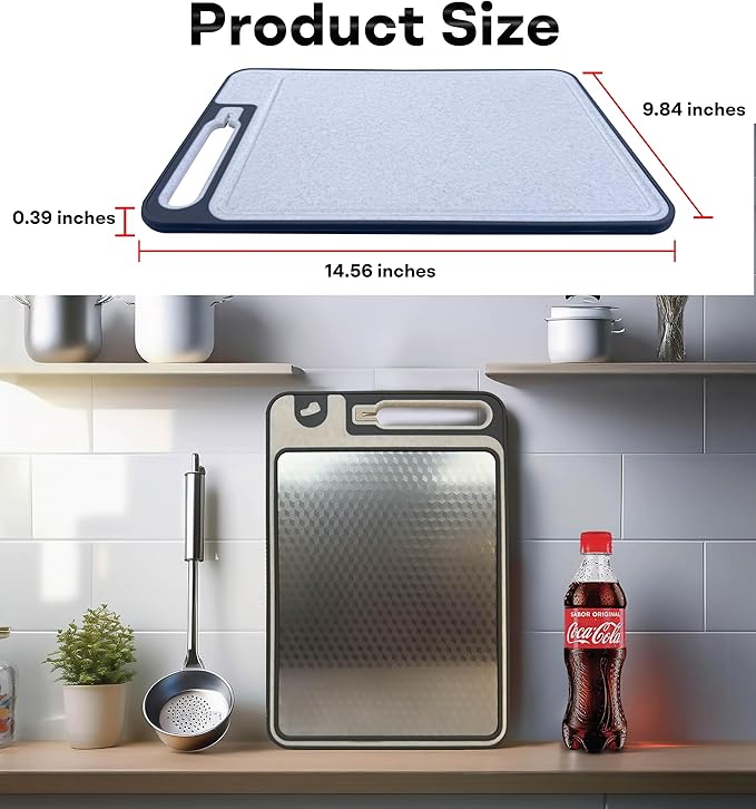 Stainless Cutting Board - Stainless Cutting Boards for Kitchen - Metal Cutting Boards - Stainless Steel Cutting Board - Tabla de Cortar de Acero Inoxidable - Steel Chopping Board