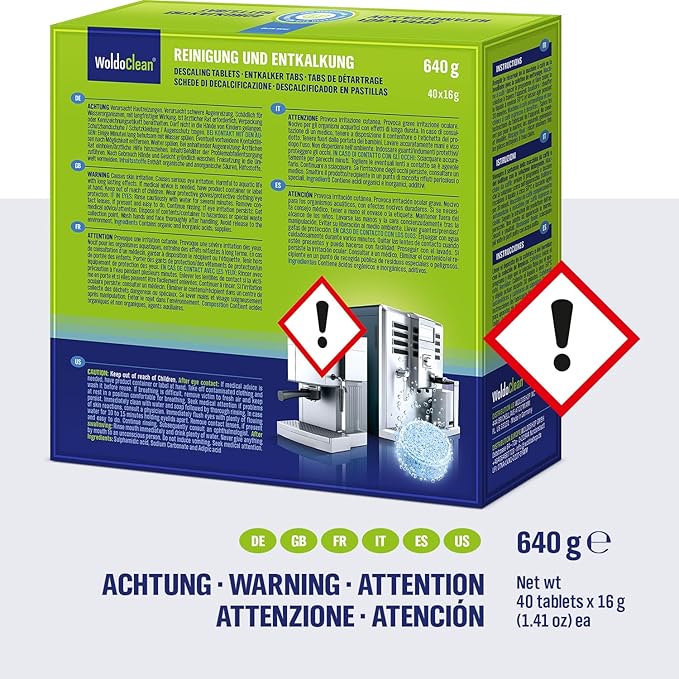 Coffee Machine Cleaner and Descaling Tablets - for 40 uses compatible with Keurig, Nespresso, Ninja, Delonghi, Miele & Coffee Maker Pot