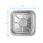 MontoPack 8” Disposable Aluminum Foil Square Baking Pans | 8 x 8 Cake Pan Tin for Broiling, Toaster Oven, Meal Prep, Roasting, Take Out | 20 Pack (8" X 8" Without Lids)