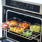 24pc Set Glass Food Storage Containers & Bowls with Airtight Lids - Leakproof BPA-Free Meal Prep Airtight Stackable Lunch Boxes, Kitchen Pantry & Storage Organizers - Microwave Freezer Dishwasher Safe