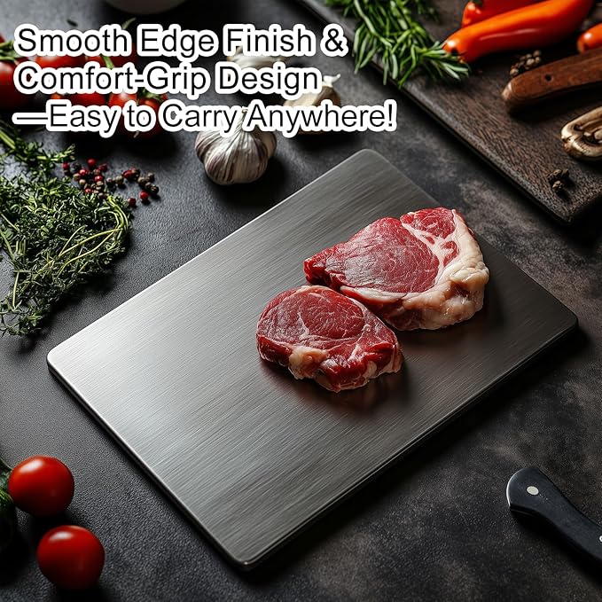 Titanium Cutting Board Pure Cutting Board for Kitchen Food-Grade Chopping Board for Meat, Vegetables & Fruits, Suitable For Kitchen & Outdoor Camping