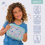 Bentgo Kids Prints Leak-Proof, 5-Compartment Bento-Style Kids Lunch Box - Ideal Portion Sizes for Ages 3-7, Durable, Drop-Proof, Dishwasher Safe, & PFAS & BPA-Free Materials (Sea Life)