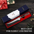 KEEMAKE Boning Knife 6 Inch, Razor-sharp Fillet Knife with High Carbon Stainless Steel Blade and Pakkawood Handle, Professional Kitchen Deboning Knives with Protective Sheath