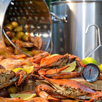 Barton 53Qt Stock Pot w/Strainer Basket Commercial Stainess Steel Food Grade 304 Turkey Deep Fryer Crawfish Clam Steamer