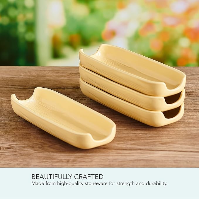 Pfaltzgraff Callie Stoneware Corn Dishes, Set Of 4, Yellow