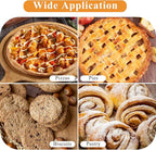 3pcs Pizza Tool Set, Include Pizza Docker, Pizza Dough Roller and Silicone Baking Mat, Dough Docker, Non Slip Baking Mat, Wooden Rolling Pin for Pizza, Cookie, Pie, Pastry, Bread