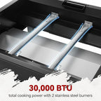 Royal Gourmet GB2000N 2 Burner Propane Gas Griddle, 23 Inch Flat Top Grill with 450 Sq. In. Cooking Area for Backyard and Tailgating, Black