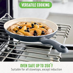 GreenLife 16 Piece Nonstick Cookware Set, Soft Grip Non-Toxic PFAS-Free Ceramic Pots & Pans, Dishwasher & Oven Safe, Frying, Sauce, Saute, Utensils, Glass Lids, Stay-Cool Handles, Wobble Free, Gray