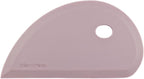 Zoie + Chloe Multipurpose Silicone Bowl Scraper - Dough Scraper for Cleaning Mixing Bowls, Baking Pan - Silicone Scraper Spatula For Painting, Smoothing, Frosting, Cake Decorating - Purple, 7x3.75"