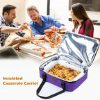 BAGSPRITE Insulated Casserole Carrier for Hot or Cold Food with Heat-resistant Mat, Casserole Dish Carrier Insulated Food Carrier, Hot Food Carrier, Foil Pan Carrier Fits 9" x 13" Baking Dish