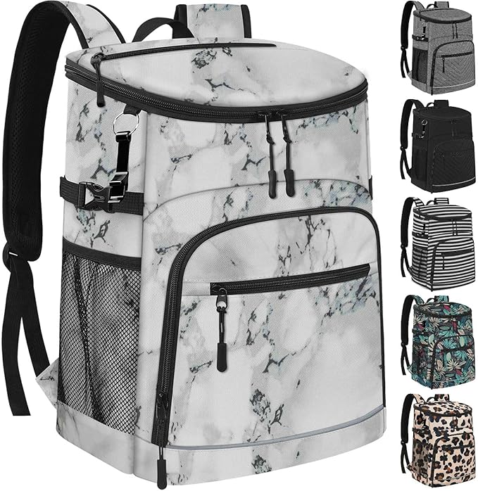 Cooler Backpack Insulated Leakproof Waterproof Backpack Cooler Bag 30/45 Cans, Large Capacity Lightweight Travel Camping Beach Backpack Cooler Ice Chest for Men and Women