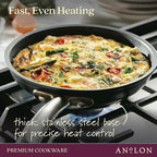 Anolon Accolade Forged Hard Anodized Nonstick Frying Pan/Skillet, 8 Inch, Moonstone Gray