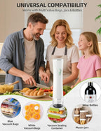 Vacuum Sealer Set (Vacuum Sealer Machine + 30 Reusable Vacuum Bags) Handheld Vacuum Sealer for Food, Portable Vacuum Sealer Machine with Auto-Stop & Detachable Filter, 5X Freshness Lock