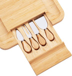 Charcuterie Board Gift Set, Bamboo Cheese Board With Cutlery, Includes Stainless Steel Serving Utensils, Cheese Platter and Serving Tray, Suitable for Wedding, Gift for Couples, and Housewarming Gifts